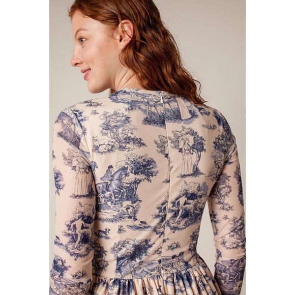 Rachel Antonoff Van Manhunt Toile Mesh Midi Dress Size 0 XS - Picture 3 of 13